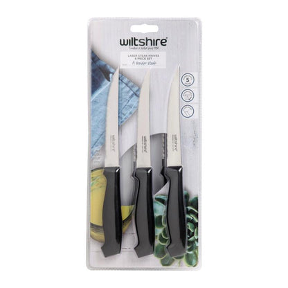 Wiltshire 6 Piece Laser Edge Stainless Steel Blades Steak Knife Set