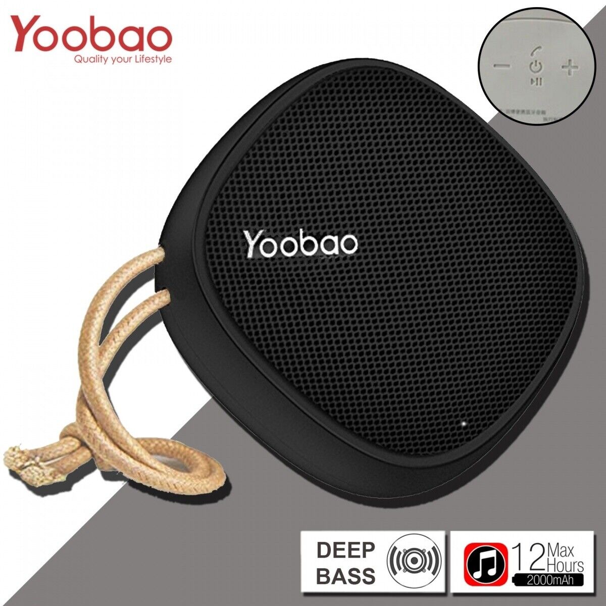 Yoobao Bluetooth Mini Portable Speaker - Black