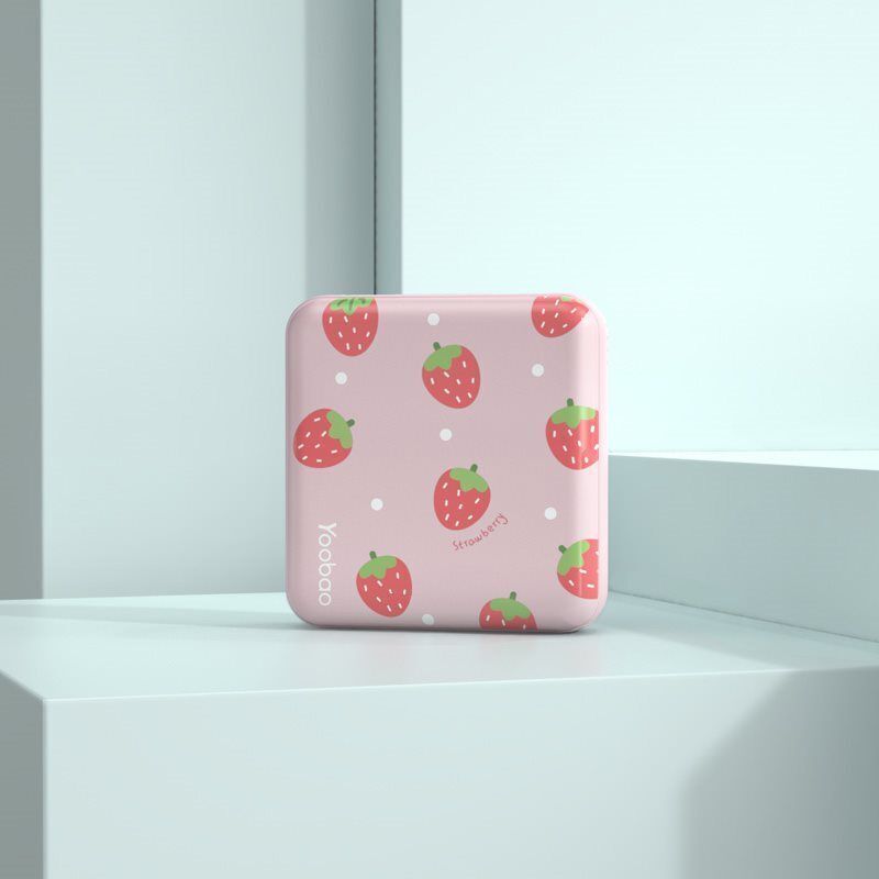 Yoobao Two Output Mini Cube 10000mAh Power Bank - Pink Strawberry