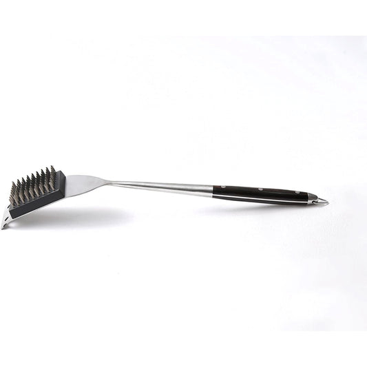 Bugatti 46cm BBQ Pakka Cleaning Brush Scraper,  Ergonomic Wood Handle