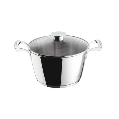 Bugatti Italy 4.0L/24cm Stainless Steel Casserole With Glass Lid