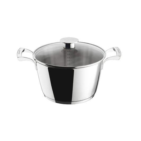 Bugatti Italy 4.0L/24cm Stainless Steel Casserole With Glass Lid